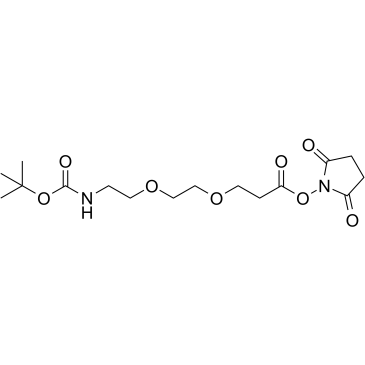 t-Boc-N-amido-PEG2-NHS ester structure