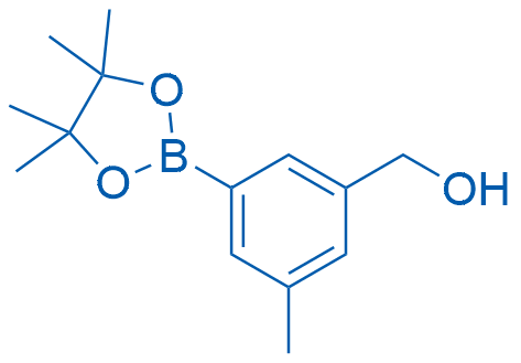 (3-Methyl-5-(4,4,5,5-tetramethyl-1,3,2-dioxaborolan-2-yl)phenyl)methanol Structure