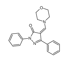 4-(Morpholinomethylene)-1,3-diphenyl-2-pyrazolin-5-one结构式