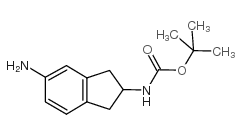 (5-氨基-茚满-2-基)-氨基甲酸叔丁酯结构式