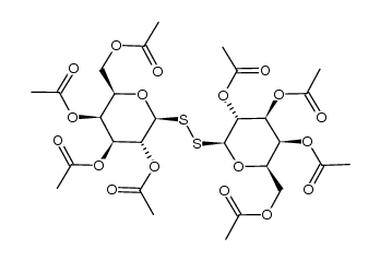 bis(2,3,4,6-tetra-O-acetyl-1-thio-β-D-galactopyranosyl)1,1'-disulfide Structure