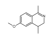 3,4-dihydro-6-methoxy-1,4-dimethylisoquinoline Structure