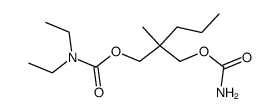 N,N-Diethylcarbamic acid 2-(carbamoyloxymethyl)-2-methylpentyl ester Structure