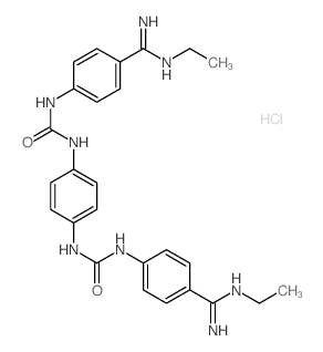 Benzenecarboximidamide,4,4'-[1,4-phenylenebis(iminocarbonylimino)]bis[N-ethyl-, dihydrochloride (9CI)结构式
