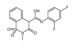 N-(2,4-Difluorophenyl)-2-methyl-3-oxo-3,4-dihydro-2H-1,2-benzothi azine-4-carboxamide 1,1-dioxide Structure