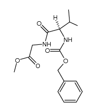 N-benzyloxycarbonyl-(2R)-valinylglycine methyl ester结构式