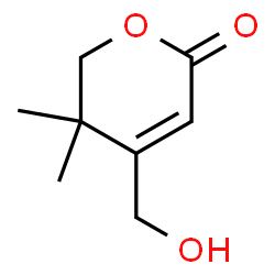 2H-Pyran-2-one, 5,6-dihydro-4-(hydroxymethyl)-5,5-dimethyl- (9CI) structure