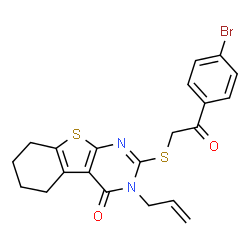 3-allyl-2-((2-(4-bromophenyl)-2-oxoethyl)thio)-5,6,7,8-tetrahydrobenzo[4,5]thieno[2,3-d]pyrimidin-4(3H)-one structure