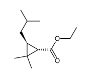 3-Isobutyl-2,2-dimethylcyclopropanecarboxylic acid ethyl ester结构式