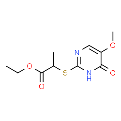 ETHYL 2-[(4-HYDROXY-5-METHOXY-2-PYRIMIDINYL)SULFANYL]PROPANOATE structure