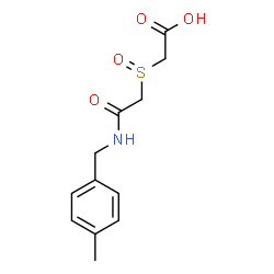 2-((2-[(4-METHYLBENZYL)AMINO]-2-OXOETHYL)SULFINYL)ACETIC ACID结构式