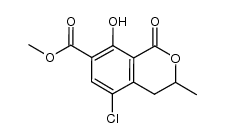 5-Chloro-3,4-dihydro-8-hydroxy-3-Methyl-1-oxo-1H-2-benzopyran-7-carboxylic Acid Methyl Ester Structure