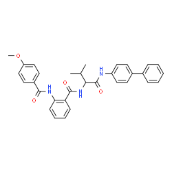 Benzamide, N-[1-[([1,1-biphenyl]-4-ylamino)carbonyl]-2-methylpropyl]-2-[(4-methoxybenzoyl)amino]- (9CI) structure