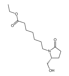 ethyl 7-[(2R)-2-(hydroxymethyl)-5-oxo-1-pyrrolidinyl]heptanoate结构式