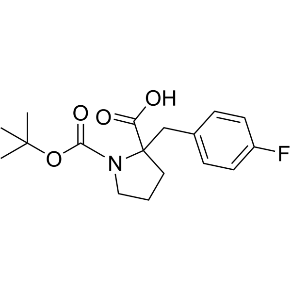 BOC--(4-FLUORBENZYL)-DL-PRO-OH Structure