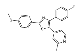 4-(4-fluorophenyl)-5-(2-methylpyridin-4-yl)-2-(4-methylsulfanylphenyl)-1,3-thiazole结构式