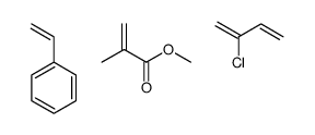 2-chlorobuta-1,3-diene,methyl 2-methylprop-2-enoate,styrene结构式