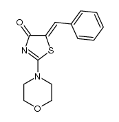 5-benzylidene-2-morpholino-1,3-thiazol-4(5H)-one结构式