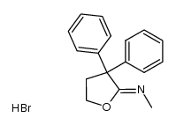N-(tetrahydro-3,3-diphenyl-2-furylidene)methylamine hydrobromide Structure