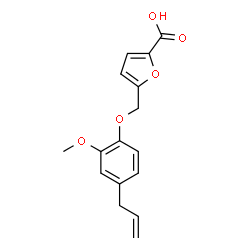 5-{[2-甲氧基-4-(丙-2-烯-1-基)苯氧基]甲基}呋喃-2-羧酸结构式