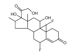 6,9-difluoro-11,17-dihydroxy-17-(2-hydroxyacetyl)-10,13,16-trimethyl-1,2,6,7,8,11,12,14,15,16-decahydrocyclopenta[a]phenanthren-3-one结构式