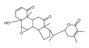 (22R)-6α,7α-Epoxy-5,22-dihydroxy-1,12-dioxo-5α-ergosta-2,24-dien-26-oic acid δ-lactone structure