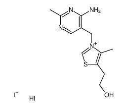 3-[(4-amino-2-methylpyrimidin-5-yl)methyl]-5-(2-hydroxyethyl)-4-methylthiazolium iodide monohydroiodide structure