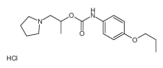 1-pyrrolidin-1-ium-1-ylpropan-2-yl N-(4-propoxyphenyl)carbamate,chloride结构式