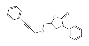 2-Oxazolidinone,3-phenyl-5-[[(3-phenyl-2-propyn-1-yl)oxy]methyl]- Structure