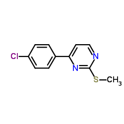 4-(4-chlorophenyl)-2-(methylthio)pyrimidine Structure