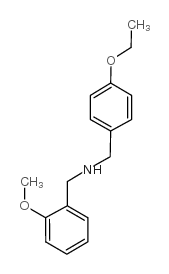 1-(4-ethoxyphenyl)-N-[(2-methoxyphenyl)methyl]methanamine结构式