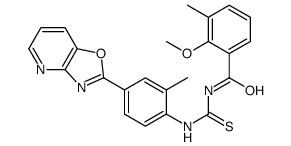 2-methoxy-3-methyl-N-[[2-methyl-4-([1,3]oxazolo[4,5-b]pyridin-2-yl)phenyl]carbamothioyl]benzamide Structure
