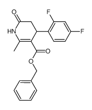 benzyl 4-(2,4-difluorophenyl)-2-methyl-6-oxo-1,4,5,6-tetrahydropyridine-3-carboxylate结构式