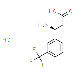 (3S)-3-氨基-3-[3-(三氟甲基)苯基]丙酸盐酸盐结构式