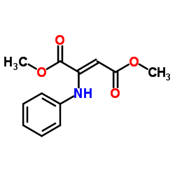 Dimethyl (2Z)-2-anilino-2-butenedioate结构式
