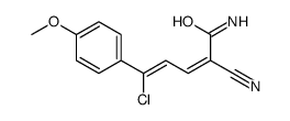 5-chloro-2-cyano-5-(4-methoxyphenyl)penta-2,4-dienamide结构式