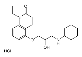 5-[3-(cyclohexylamino)-2-hydroxypropoxy]-1-ethyl-3,4-dihydroquinolin-2-one,hydrochloride Structure