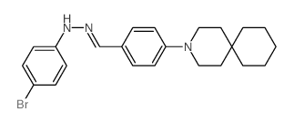 Benzaldehyde,4-(3-azaspiro[5.5]undec-3-yl)-, 2-(4-bromophenyl)hydrazone structure