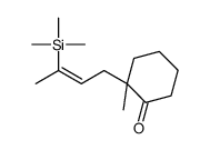 2-METHYL-2-(3-TRIMETHYLSILANYL-BUT-2-ENYL)-CYCLOHEXANONE Structure