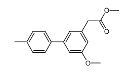 methyl 2-(5-methoxy-4'-methyl-[1,1'-biphenyl]-3-yl)acetate结构式