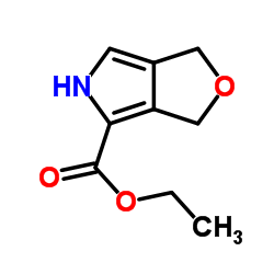 1H-Furo[3,4-c]pyrrole-4-carboxylicacid,3,5-dihydro-,ethylester(9CI)结构式