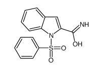 1-(苯基磺酰基)-1H-吲哚-2-羧酰胺结构式