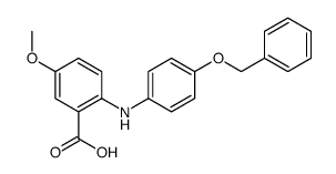 5-methoxy-2-(4-phenylmethoxyanilino)benzoic acid结构式