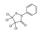 4,4,5,5-tetrachloro-2-phenyl-1,2-thiazolidin-3-one结构式