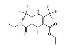 4-methyl-2,6-bis-trifluoromethyl-1,4-dihydro-pyridine-3,5-dicarboxylic acid diethyl ester Structure