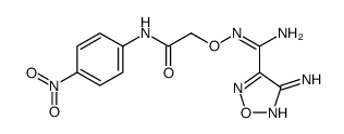 2-[(Z)-[amino-(4-amino-1,2,5-oxadiazol-3-yl)methylidene]amino]oxy-N-(4-nitrophenyl)acetamide结构式