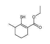 ethyl 3-methyl-2-sulfanylcyclohexene-1-carboxylate结构式