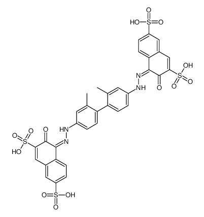 4,4'-[(2,2'-Dimethyl[1,1'-biphenyl]-4,4'-diyl)bis(azo)]bis[3-hydroxy-2,7-naphthalenedisulfonic acid]结构式