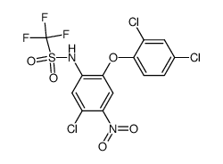 N-[5-Chloro-2-(2,4-dichloro-phenoxy)-4-nitro-phenyl]-C,C,C-trifluoro-methanesulfonamide结构式