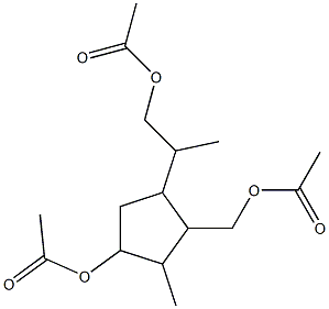 4-(Acetyloxy)-2-[(acetyloxy)methyl]-β,3-dimethyl-1-cyclopentaneethanol acetate structure